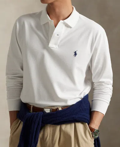 Polo Ralph Lauren White Cotton Polo Custom Slim-fit In White