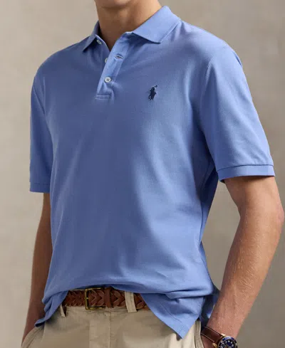 Polo Ralph Lauren Men's Classic-fit Stretch Mesh Polo Shirt In Blue