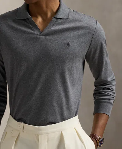 Polo Ralph Lauren Men's Classic-fit Soft Cotton Polo Shirt In Gray