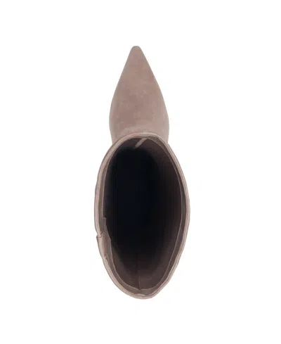 Marc Fisher Ltd Women's Sabrina Leather Boot In Brown