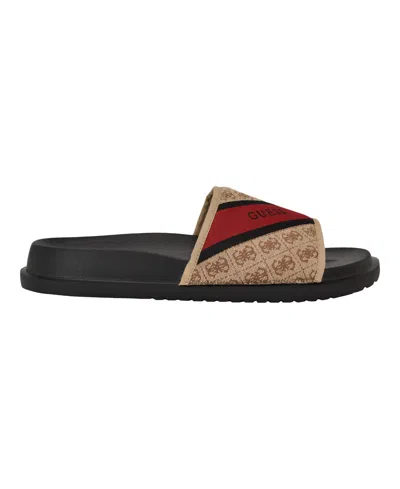 Guess Men's Vellden Slip-on Lifted Fashion Slides In Multi
