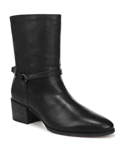 Franco Sarto Women's Kian Round Toe Pull On Short Boots In Black