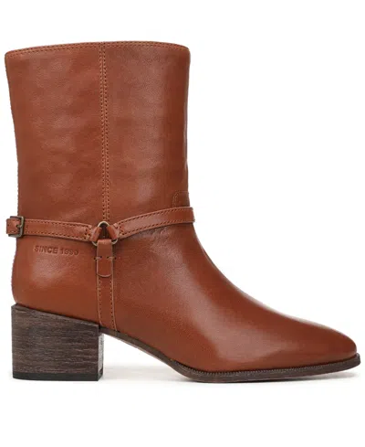 Franco Sarto L-kian Leather Bootie In Brown