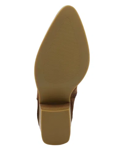 Mia Women's Clorinda Pointed Toe Western Style Boots In Brown