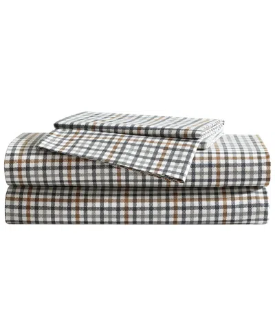 Eddie Bauer Printed 100% Cotton Percale 4-pc. Sheet Set, King In White