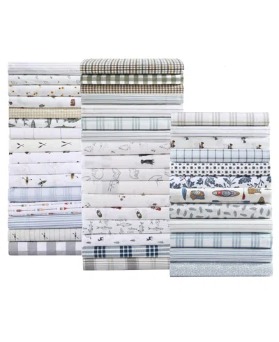 Eddie Bauer Printed 100% Cotton Percale 3-pc. Sheet Set, Twin In Green