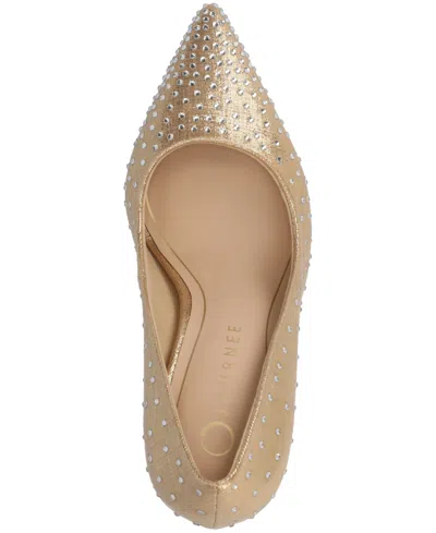 Journee Collection Journee Women's Venus Stiletto Dress Pumps In Gold