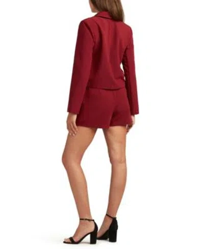 Bcx Juniors Soft Stretch Twill Long Sleeve Jacket Button Skort In Red
