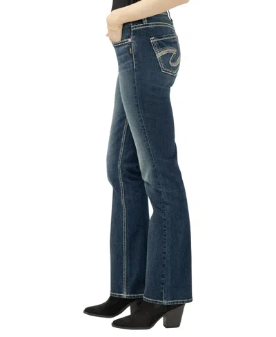 Silver Jeans Co. Women's Suki Mid Rise Curvy Fit Slim Bootcut Jeans In Blue