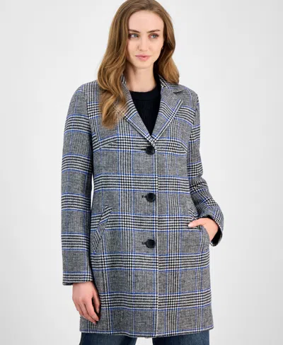 Maralyn & Me Juniors' Single-breasted Walker Coat In Gray