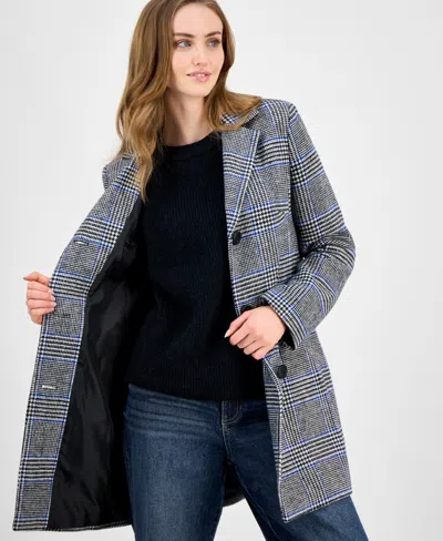 Maralyn & Me Juniors' Single-breasted Walker Coat In Gray