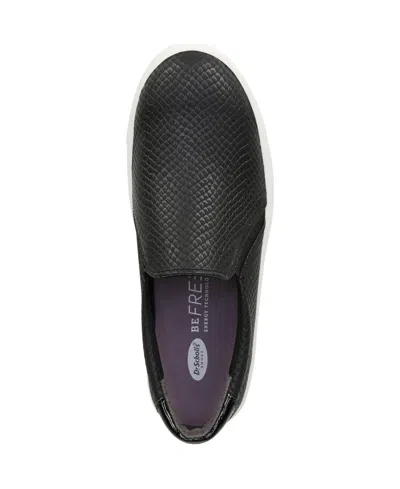 Dr. Scholl's New Day Snake Embossed Slip-on Platform Sneaker In Black