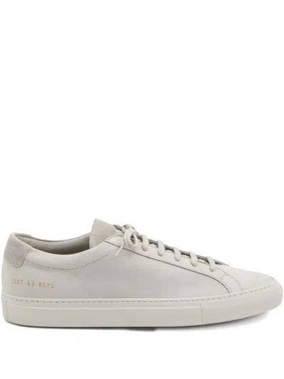 Common Projects Achilles Sneakers In Light Grey Nubuck In Gray