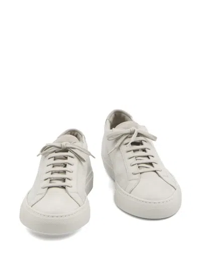 Common Projects Achilles Sneakers In Light Grey Nubuck In Gray