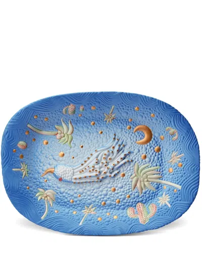 L'objet Limited Edition Haas Celestial Octopus Tray In Blue