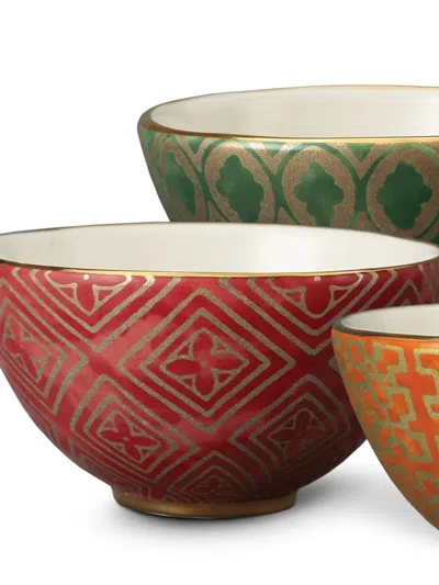 L'objet Fortuny Assorted 4-piece Cereal Bowl Set In Multi