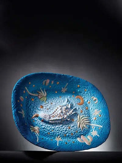 L'objet Limited Edition Haas Celestial Octopus Tray In Blue