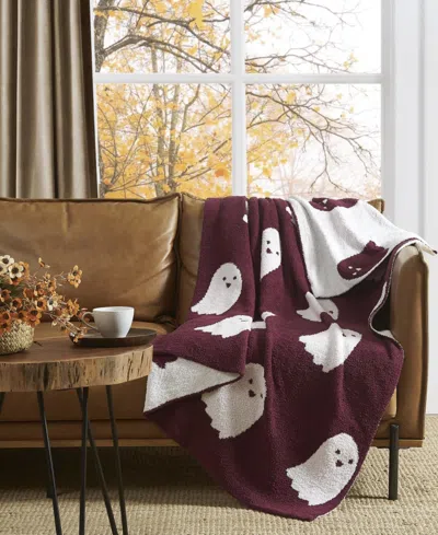Truly Soft Cozy Reversible Throw, 50" X 70" In Burgundy