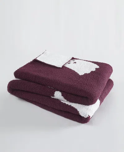 Truly Soft Cozy Reversible Throw, 50" X 70" In Burgundy