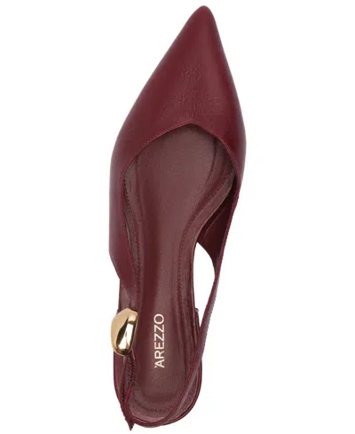 Arezzo Women's Farrah Slingback Ballet Flats In Burgundy