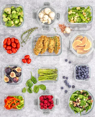 Joyjolt 24-pc. Glass Storage Containers With Lids In Multi