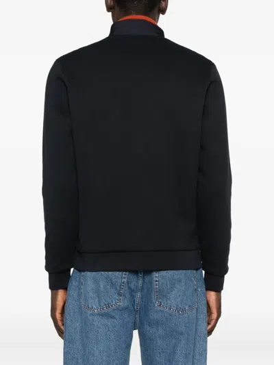 Fay Quilted-panelled Jacket In Blue