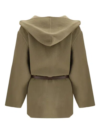 Jacob Cohen Double Wool Cloth Caban Jacket In Green