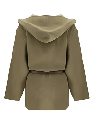 Jacob Cohen Double Wool Cloth Caban Jacket In Green