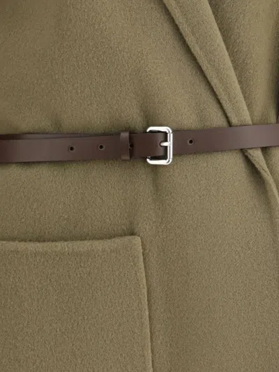 Jacob Cohen Double Wool Cloth Caban Jacket In Green