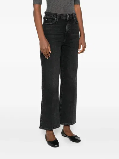 Frame High-waisted Jeans In Black