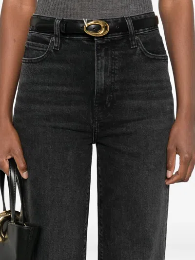 Frame High-waisted Jeans In Black
