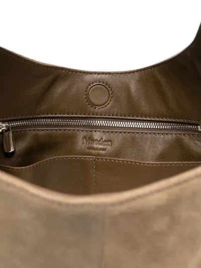 Maeden Market Tote Suede Leather Beige In Neutral