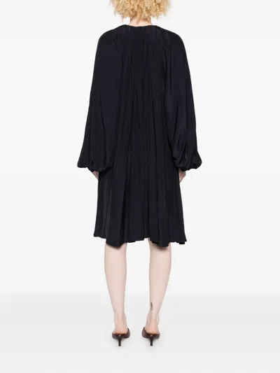 Lanvin Women Short Pleated Dress In Gray