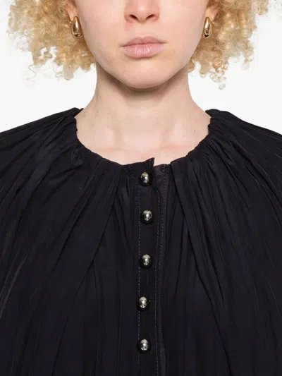 Lanvin Women Short Pleated Dress In Gray