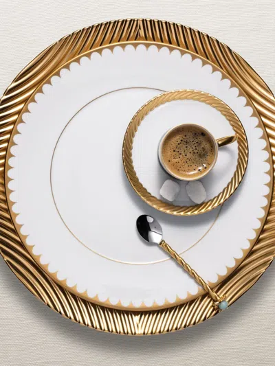 L'objet Corde Tea Cups And Saucers (set Of Two) In White