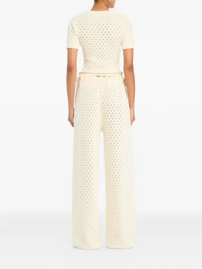 Ser.o.ya Josie Pointelle-knit Top In Neutral