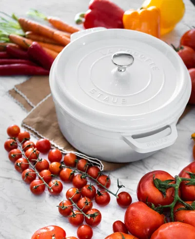 Staub Cast Iron 7-qt. Round Dutch Oven In White
