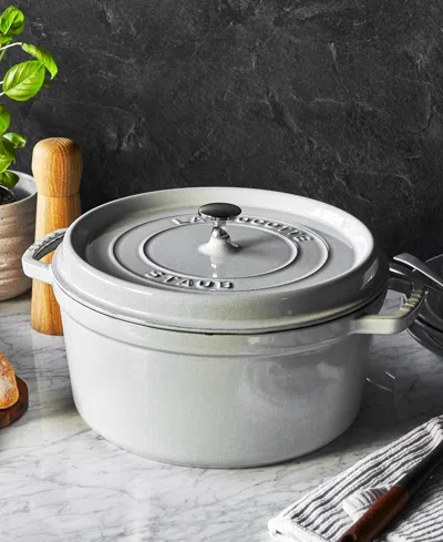 Staub Cast Iron 7-qt. Round Dutch Oven In Neutral