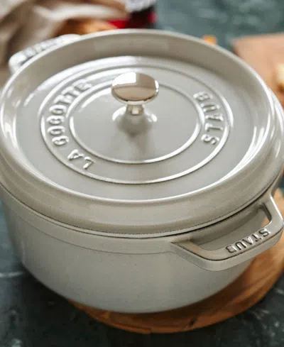 Staub Cast Iron 7-qt. Round Dutch Oven In Neutral