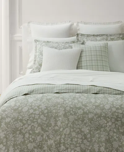Ralph Lauren Heather Reversible 3-pc. Comforter Set, King In Green
