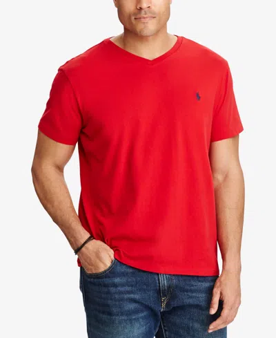 Polo Ralph Lauren Classic Fit V-neck Tee In Red