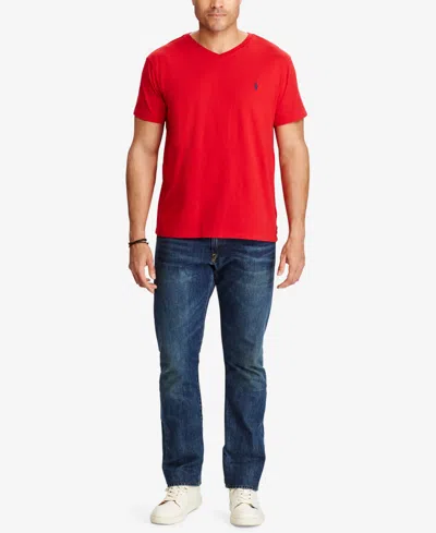 Polo Ralph Lauren Classic Fit V-neck Tee In Red