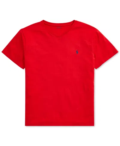 Polo Ralph Lauren Classic Fit V-neck Tee In Red