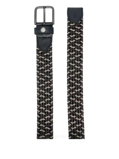 Paul & Shark Braided Belt In Blue