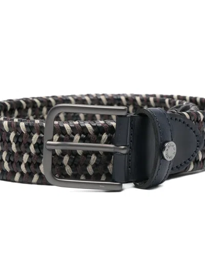 Paul & Shark Braided Belt In Blue