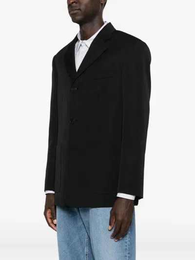The Row Caelum Three-button Patch-pocket Jacket In Black