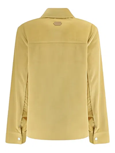Jacob Cohen Corduroy Overshirt In Yellow