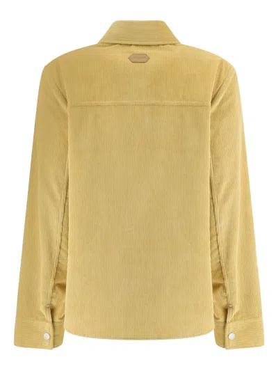 Jacob Cohen Corduroy Overshirt In Yellow