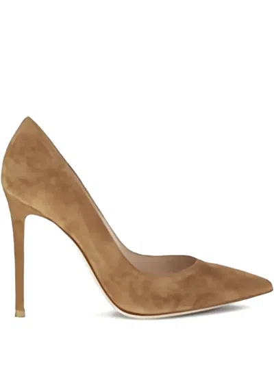 Gianvito Rossi 105mm Court Pumps In Brown
