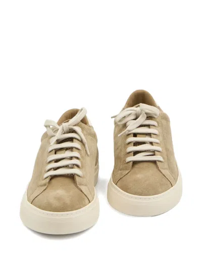 Common Projects Patterned-tongue Suede Sneakers In Neutral